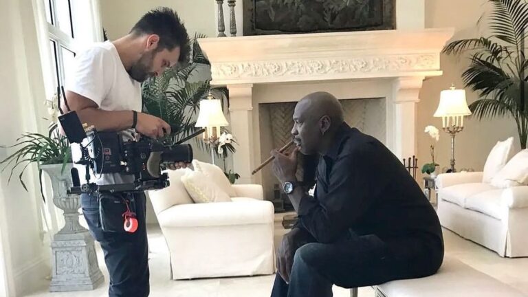 Michael Jordan en tournage de THE LAST DANCE