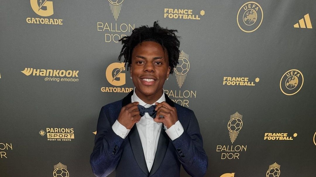 Le Youtubeur Speed à la cérémonie du Ballon d'Or 2024