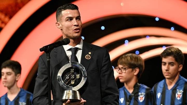 Cristiano Ronaldo à la cérémonie de distinction de la Fédération Portugaise de Football