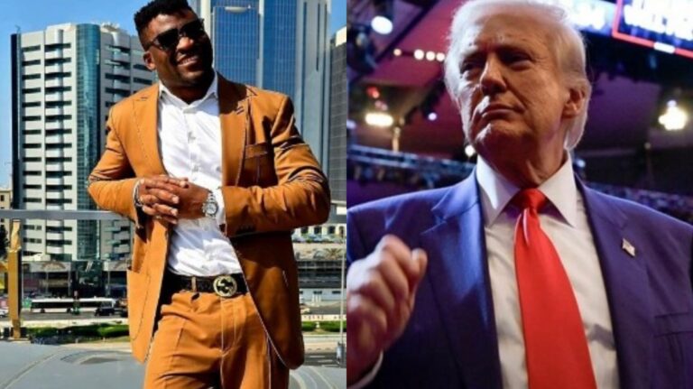 La star du MMA Francis Ngannou et le Président Donald Trump